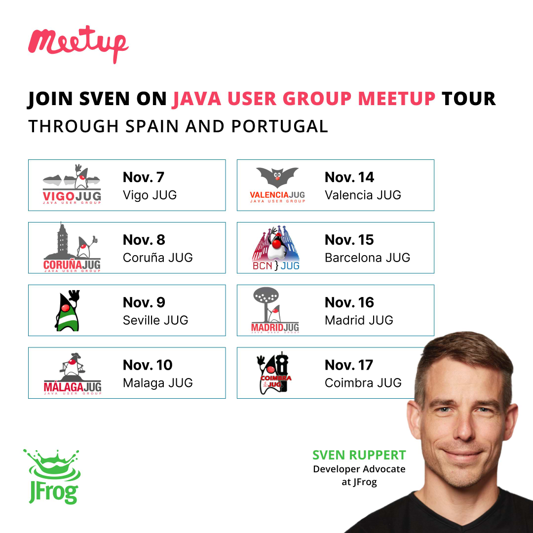 Coimbra Java User Group – JFrog JUG Tour through Spain and Portugal