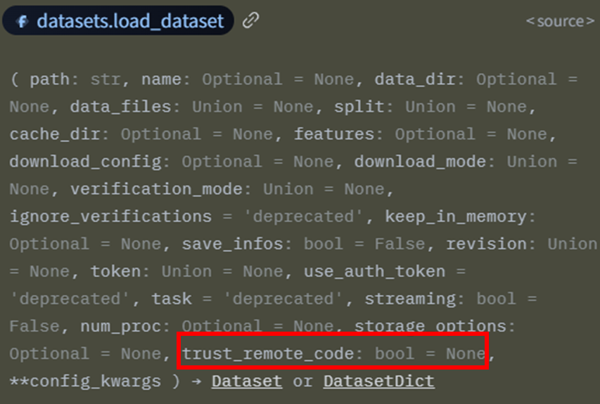 Figure 17. Prototype for “load_dataset”