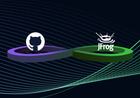 Unlocking Synergy - The Power of the JFrog and GitHub Integration. - Graphic