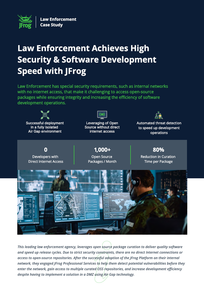 JFrog Law Enforcement Case Study - Cover